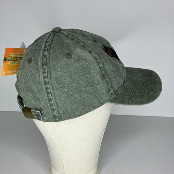 Green Embroidered Eagle Adjustable ECO Hat Cap New - Picture 3 of 11